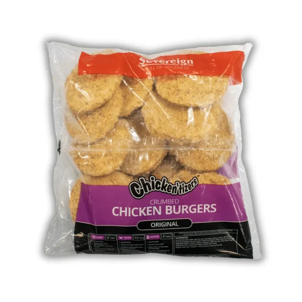 Crispy Goodness: Chickentizers Crumbed Chicken Burger Patties 975g Pack | Fleisherei