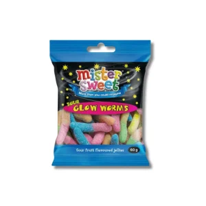 Mr Sweet Sour Glow Worms 60g