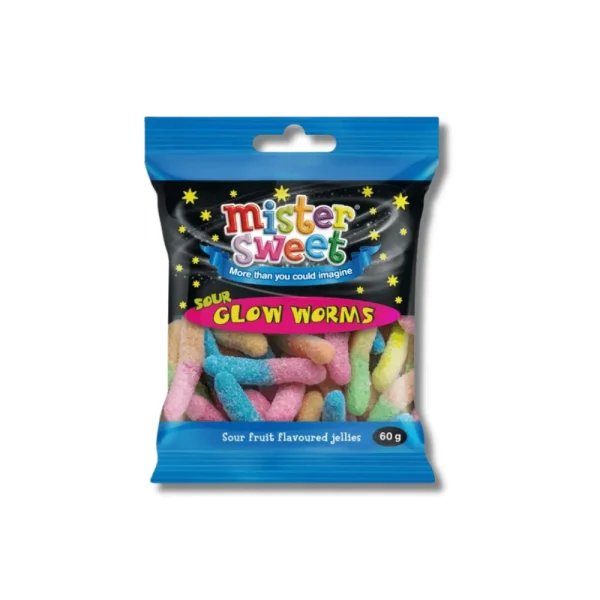 Mr Sweet Sour Glow Worms 60g | Fleisherei