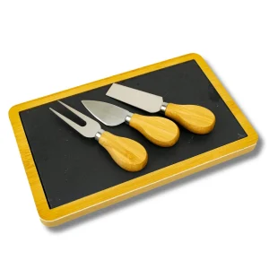 Slate cheese server set