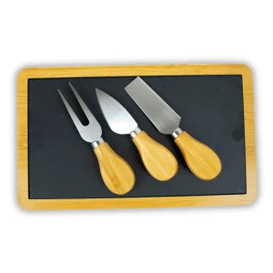 Slate cheese server set