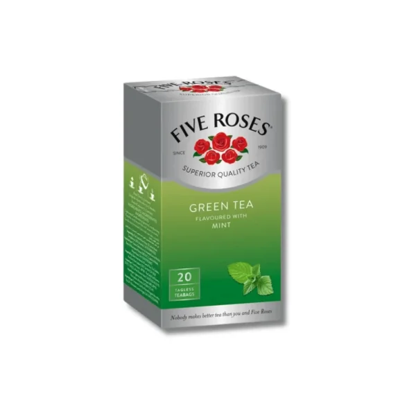 Five Roses Green Tea with Mint 20 Bags | Fleisherei
