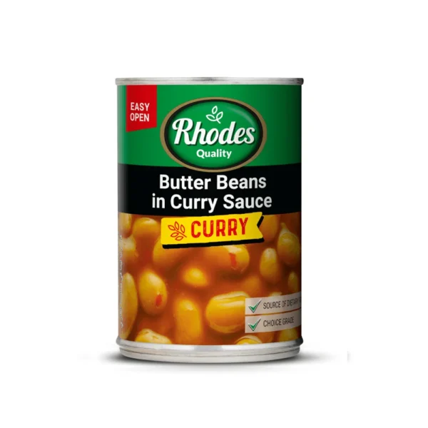 Rhodes Butter Beans in Curry Sauce 400g | Fleisherei