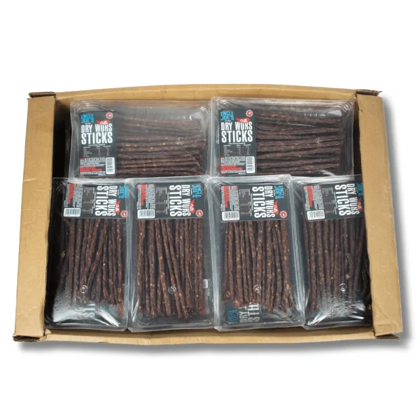 Uncle Joe's Chilli Dry Wors Sticks 30x180g | Wholesale | Fleisherei Online Store