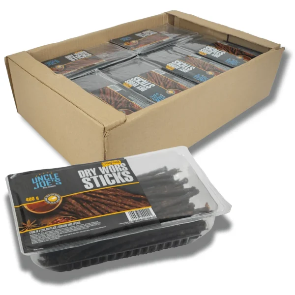 Uncle Joe's Original Dry Wors Sticks 12x400g | Wholesale | Fleisherei Online Store