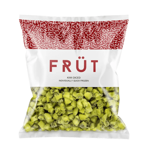 “FRUT Frozen Diced Kiwi, high-quality frozen kiwi pieces.