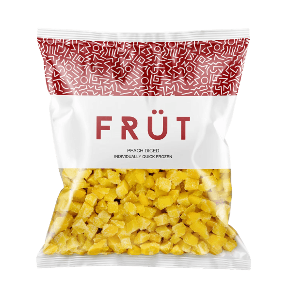 FRUT Frozen Diced Peach, premium quality frozen peach pieces by Fleisherei Online Butchery