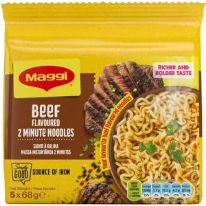 MAGGI 2-Minute Noodles, Beef 5 x 68g